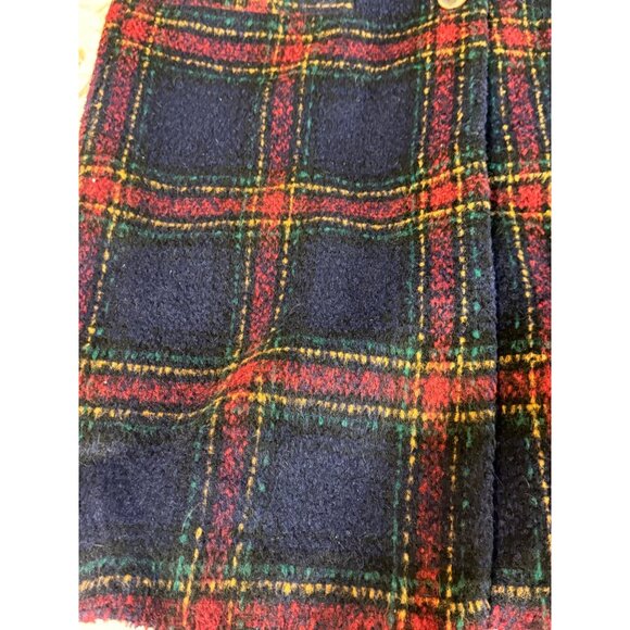 Old Navy Womens Size SMALL Navy Red Plaid Coat Wool Blend Long Duster - Picture 3 of 10